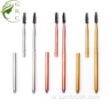 Metal Mascara Brushes Makeup Erebrow Brush with Lid